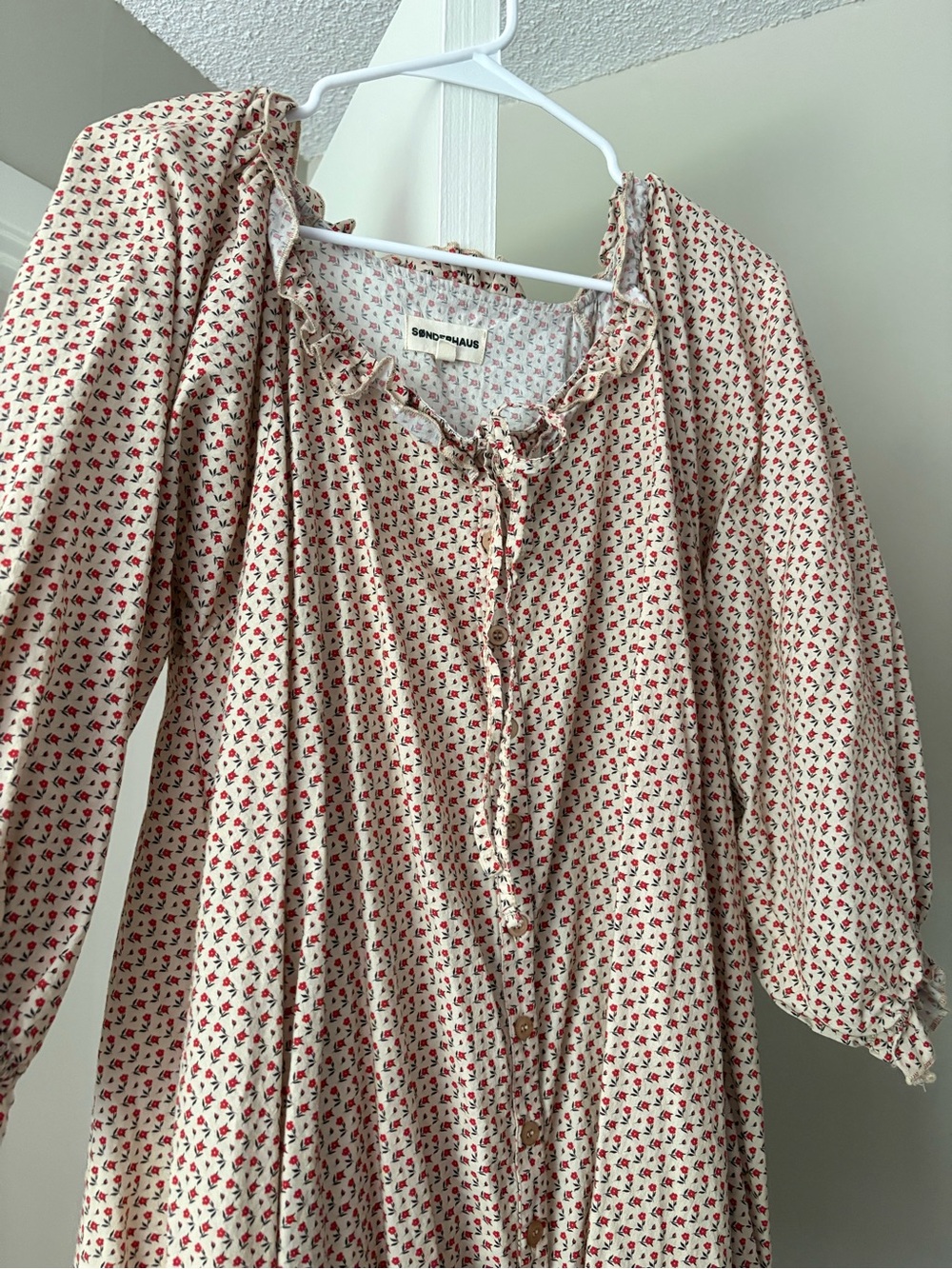 Sonderhaus Persephone Dress Women Size M 100% Cotton Floral Print - Picture 4 of 6